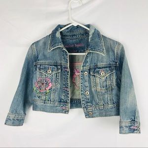 American republic | embroidered girls denim jacket